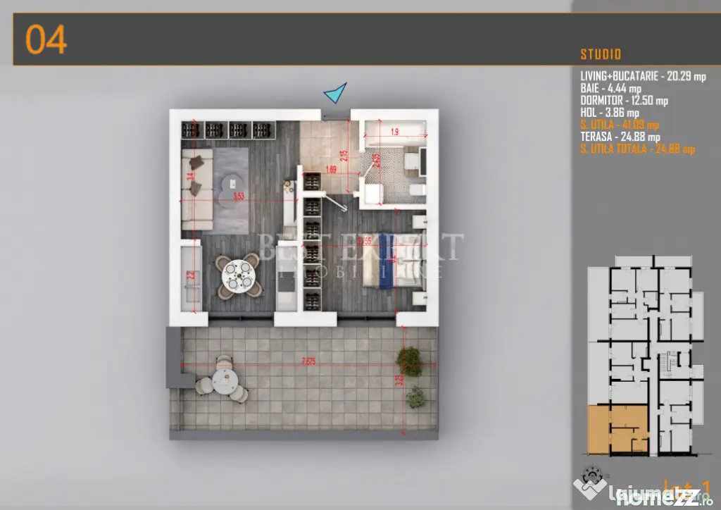 2 Camere | Bloc Intim | Terasă Generoasă | Comision 0% - Bucuresti (Bucuresti-Ilfov)