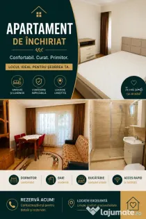 Apartament 2 camere semidecomandat de închiriat Gheorgheni