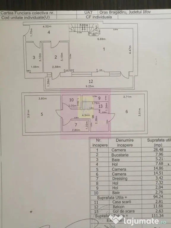 Duplex 3 camere cu scara interioara Bragadiru - Smardan-L...
