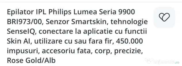 Philips Lumea IPL seria 9900