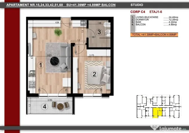 2cam. studio- la 15min metrou Leonida/Berceni
