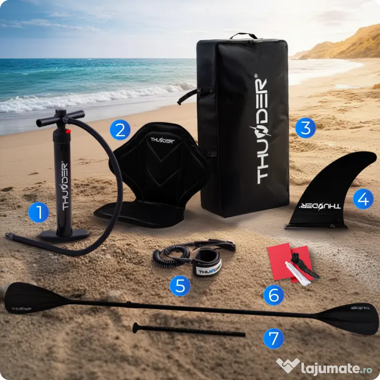 Placa Stand Up Paddle ISLE 320 cm + Scaun Caiac Noua, Sigilata Set Complet