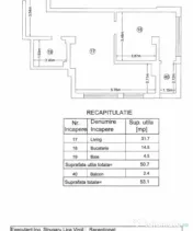 Apartament 2 camere, 50 mp, zona centrala 
