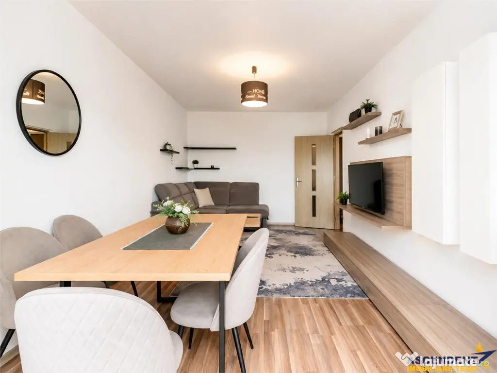 Apartament de 3 camere mobilat si utilat modern, structura d