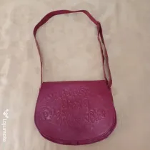 Poșetă din piele naturală roșie