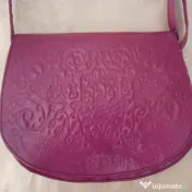 Poșetă din piele naturală roșie 