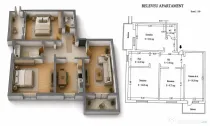 Apartament TÂRGU CUCU | 3 camere, semidecomandat, 68 mp ...