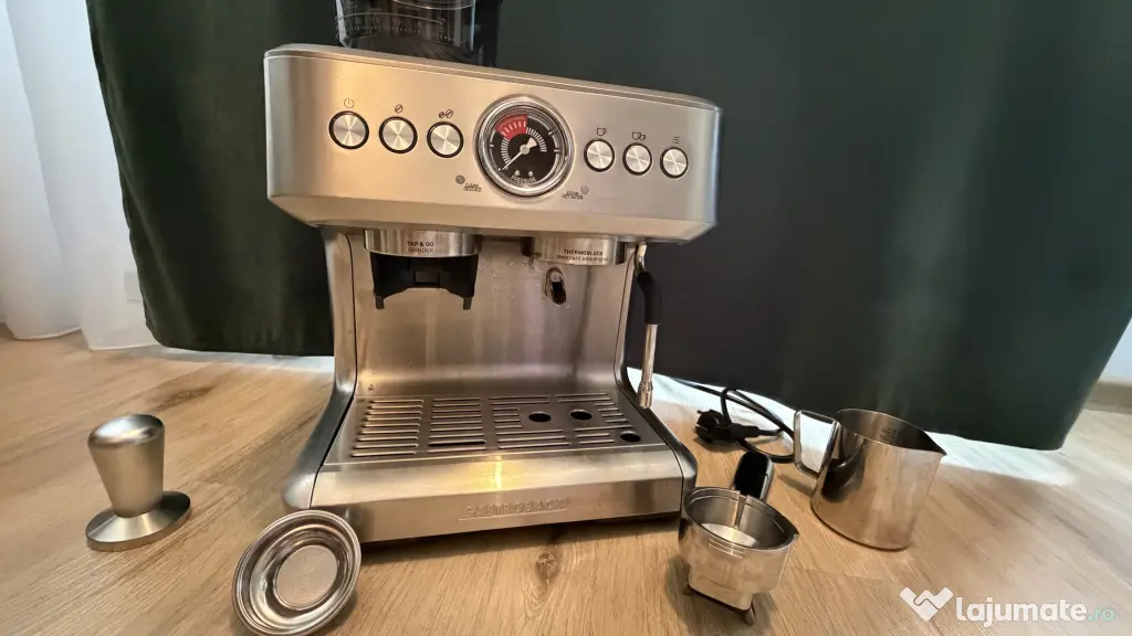 Espressor semiautomat cu rasnita, Gastroback, Espresso Advanced Duo, 260g, inox