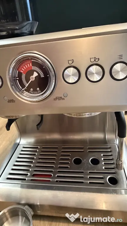 Espressor semiautomat cu rasnita, Gastroback, Espresso Advanced Duo, 260g, inox