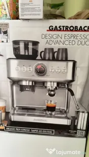 Espressor semiautomat cu rasnita, Gastroback, Espresso Advanced Duo, 260g, inox 