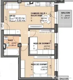 Apartament 3 camere FINISAT,et 2, bloc nou in Apahida