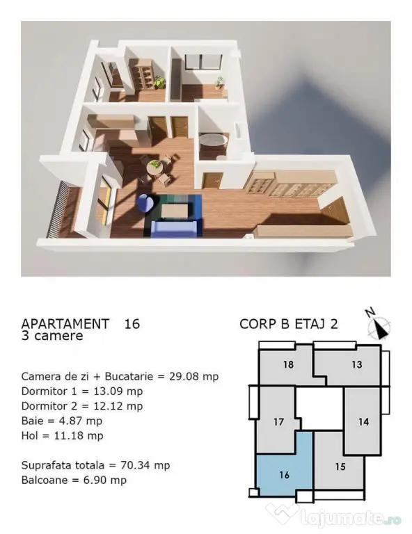 Apartamente NOI cu CF, Corneliu Coposu, direct la dezvoltat