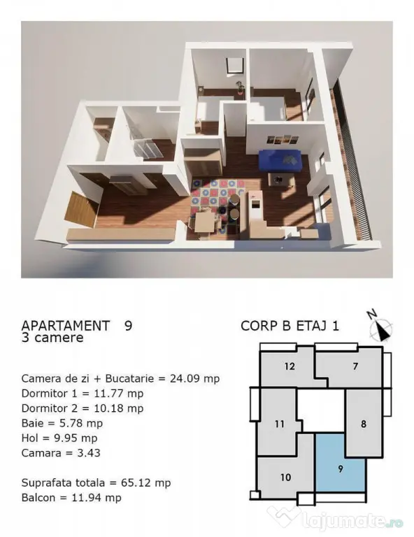 Apartamente NOI cu CF, Corneliu Coposu, direct la dezvoltat