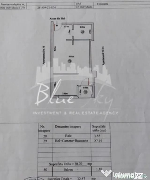 Studio modern în Tomis Nord – Campus Universitar-bloc 202