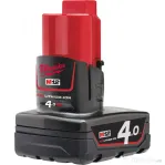 Milwaukee 12V M12 M12B4 4.0Ah REDLITHIUM RED Li-Ion REDLINK acumulator baterie