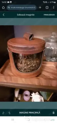 Humidor vintage piele