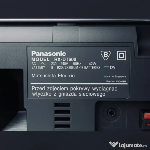 Vând Boombox Radio-Casetofon dublu cu CD Panasonic RX-DT600