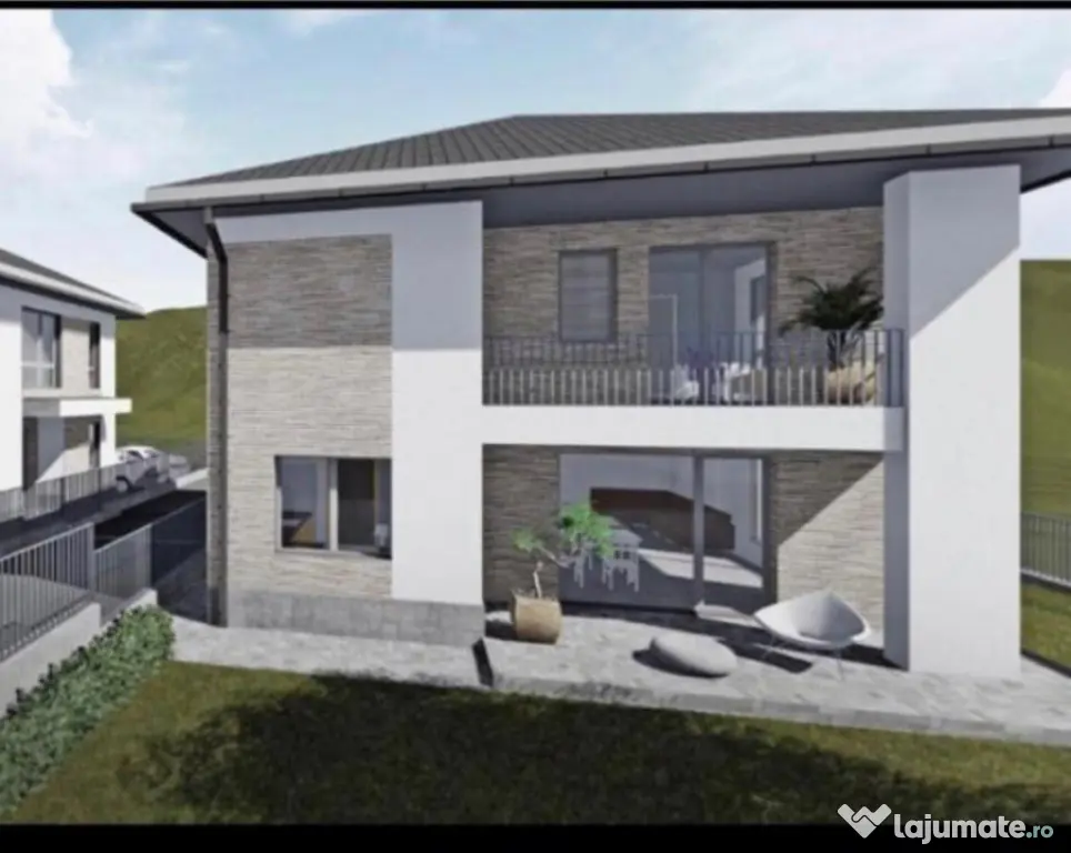 Casa individuala in constructie, 4camere 3 bai, 420mp teren, - Luna De Sus (Cluj)