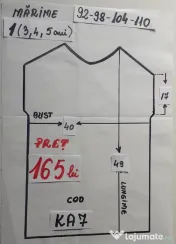 Costum Ardei kapia rosu pentru copii 3-4-5-6-7 ani ,165 RON 