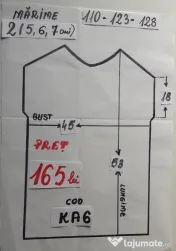Costum Ardei kapia rosu pentru copii 3-4-5-6-7 ani ,165 RON 