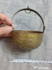 Caldarusa decorativa din alama/bronz 10 cm. 