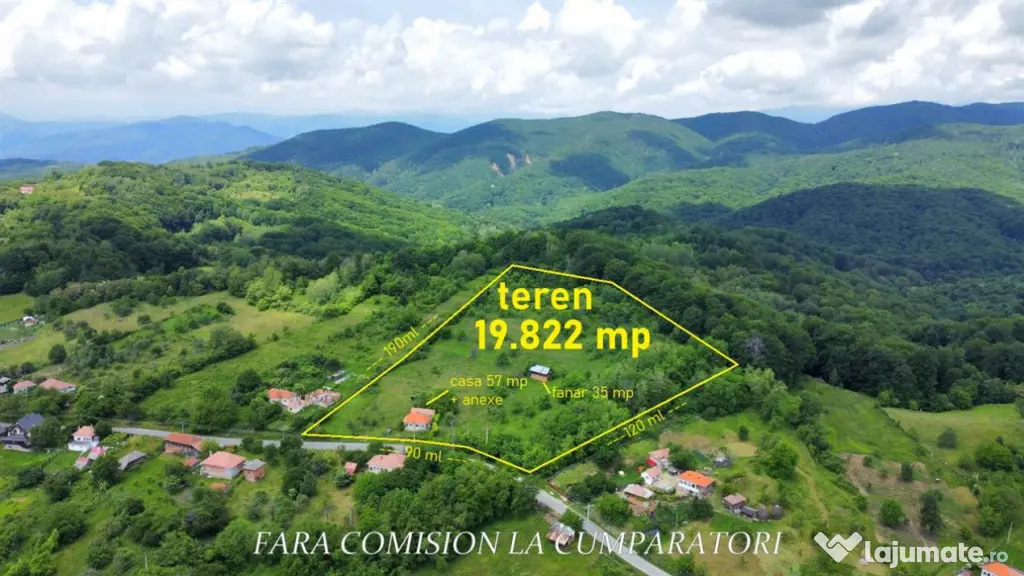 TEREN 19.822 MP CADRU NATURAL MINUNAT - Runcu (Valcea)