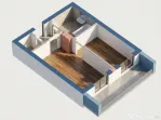 BLOC NOU! 1680E/MP TVA INCLUS! 1 camera, 38,5mp 7,7mp balcon
