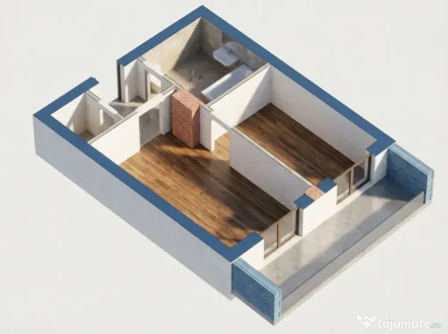 BLOC NOU! 1680E/MP TVA INCLUS! 1 camera, 38,5mp 7,7mp balcon - Floresti (Cluj)