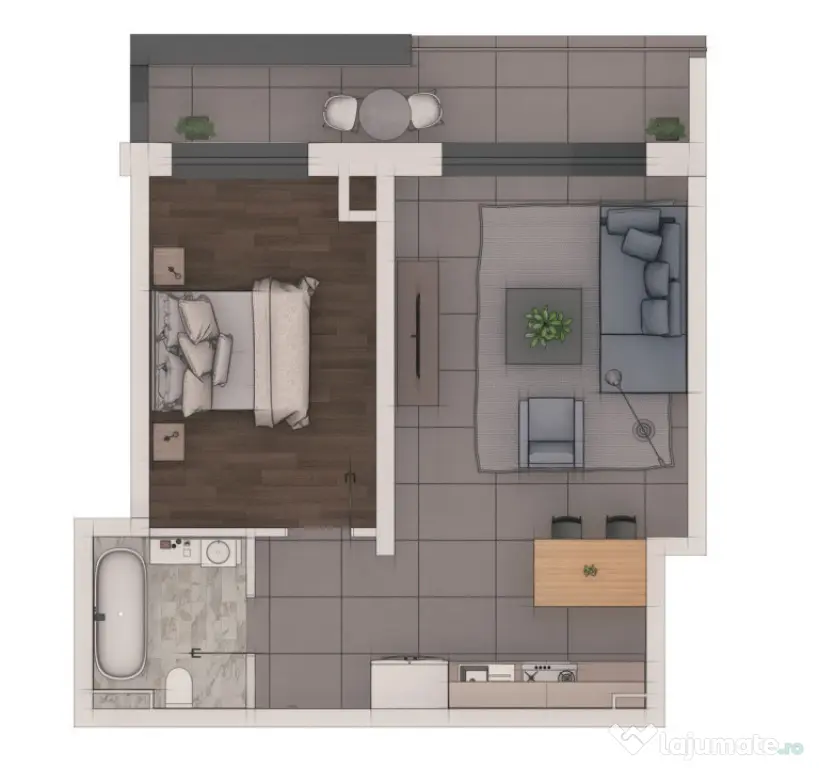 Apartament 2 camere 48,41mp, ansamblu NZEB, zona Terra - Floresti (Cluj)