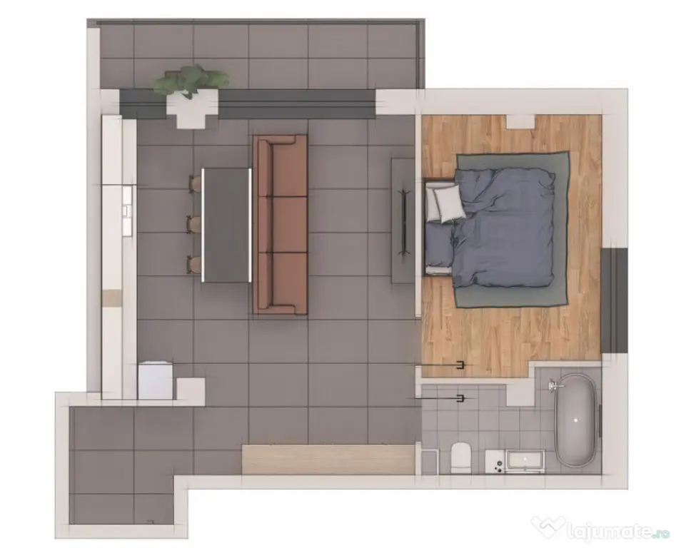 Apartament 2 camere, 53,73mp, ansamblu NZEB, zona Terra - Floresti (Cluj)