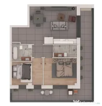 Apartament 3 camere 66,8mp, ansamblu NZEB, zona Terra