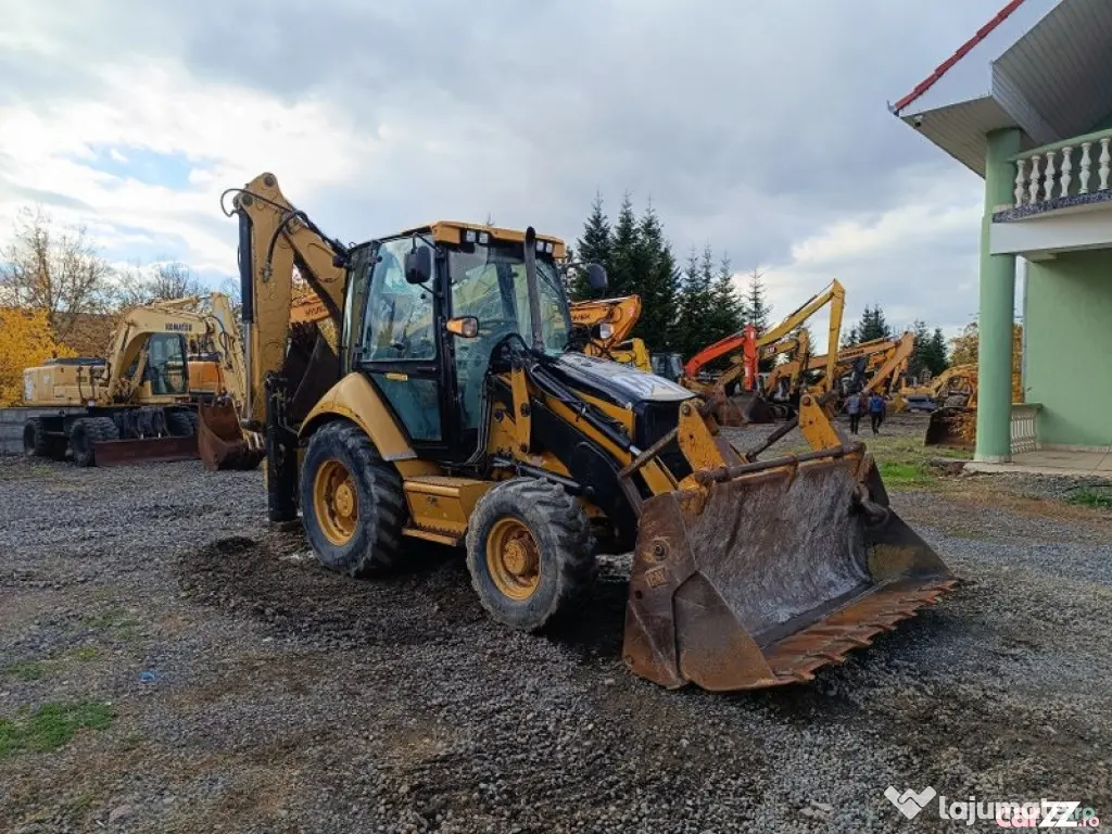 Buldoexcavator CAT 428E, 2007, cupă multifuncțională - Negresti Oas (Satu-Mare)