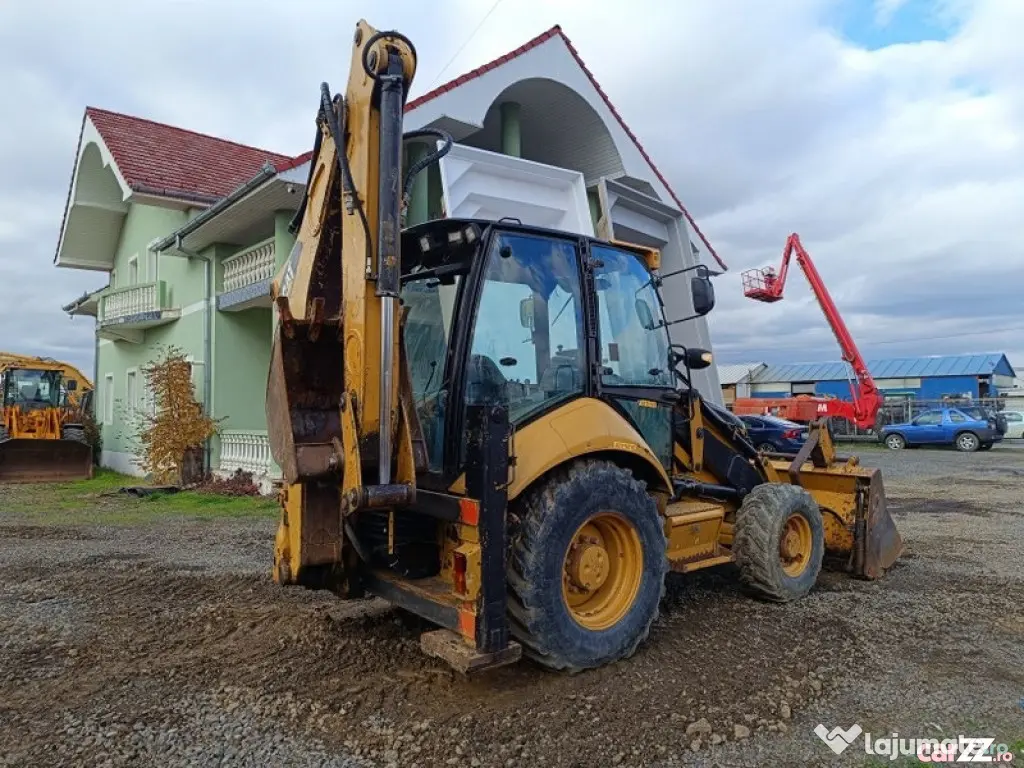 Buldoexcavator CAT 428E, 2007, cupă multifuncțională - Negresti Oas (Satu-Mare)
