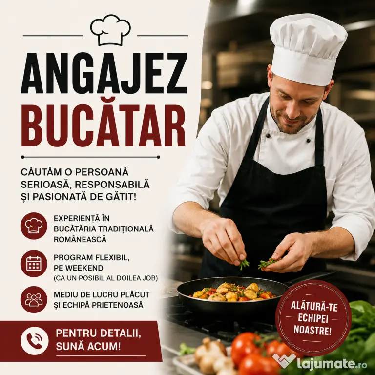 Angajez Bucatar/Bucatareasa