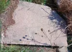 Bloc lespede din marmura roz 1 m. lung 10 cm. gros