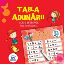 Tabla adunarii. Scrie si sterge. Fise refolosibile