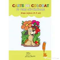 Carte de colorat pe teme saptamanale, grupa mijlocie