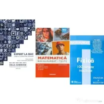 Pachet Bacalaureat 2026. Ghid complet pentru rezolvarea subiectelor Limba si literatura romana, Matematica M2 Tehnologic. Teste si Fizica 100 variante