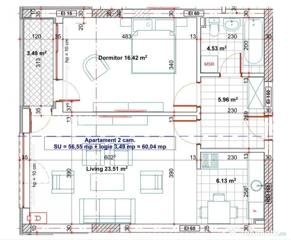13 Septembrie | 2 Rooms | 1 Balcony | Top Residence - Bucuresti (Bucuresti-Ilfov)