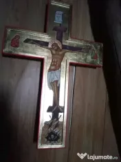 Sfânta Cruce 70/50cm pictura realizată manual pe lemn disponibil