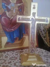 Sfânta Cruce 70/50cm pictura realizată manual pe lemn disponibil