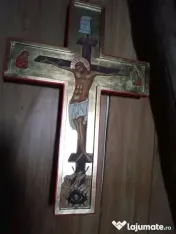 Sfânta Cruce 70/50cm pictura realizată manual pe lemn disponibil 