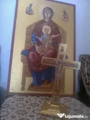 Sfânta Cruce 70/50cm pictura realizată manual pe lemn disponibil 