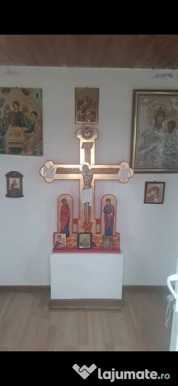 Sfânta Cruce 70/50cm pictura realizată manual pe lemn disponibil