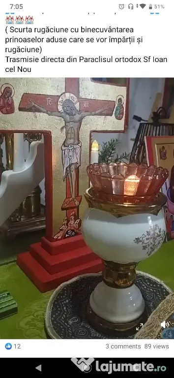 Sfânta Cruce 70/50cm pictura realizată manual pe lemn disponibil