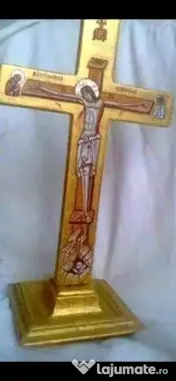 Sfânta Cruce 70/50cm pictura realizată manual pe lemn disponibil