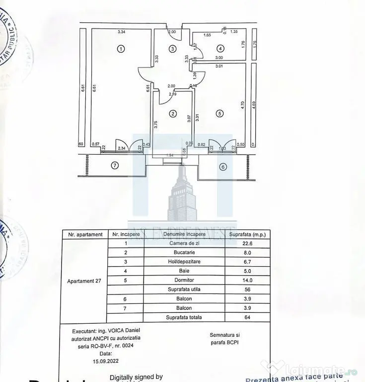 Ap. 2 camere, 2 balcoane, boxa, parcare subterana-zona Av... - Brasov (Brasov)