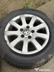 VÂND 4 roți cu jante aliaj R15 – VW Golf 5 – cu anvelope noi SUNNY 2024