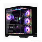 Carcasa noua pro gaming banshee black, cube tower, atx, fara sursa, 7x argb fan, controller pwm argb