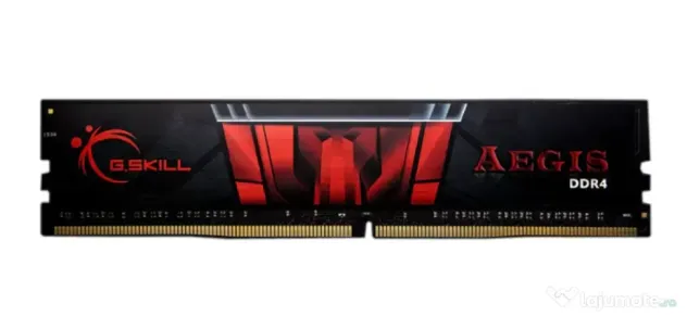 Memorie ram g.skill aegis 8gb ddr4, 3200mhz, 16cl, single channel, 1.35v, negru